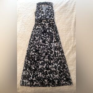 Vince Camuto Maxi black and white print dress size PXS